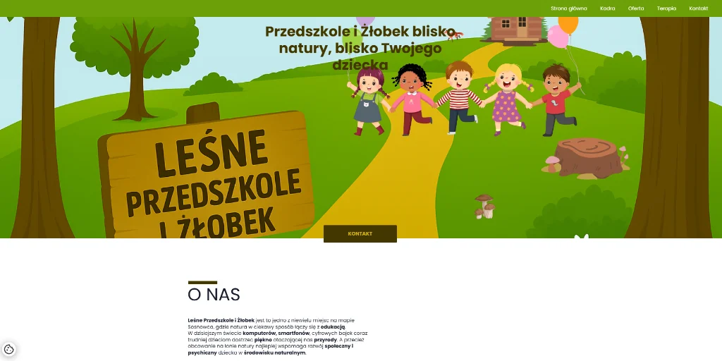 Realizacja strony WWW dla klienta Leśne Przedszkole - DIM